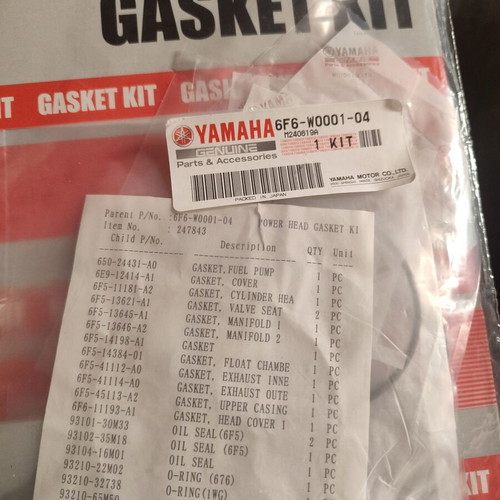 Yamaha Mariner 40HP Genuine Gasket Kit and Piston Rings new