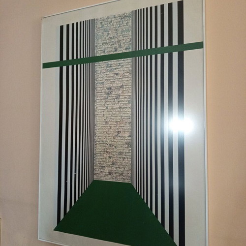 Lithograph painting by Opus Zouni like new, numbered 29/45, 100x70cm