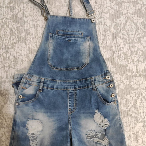 Denim overalls used, blue, size L