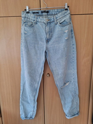 Bershka mom jeans used, size S/36, blue