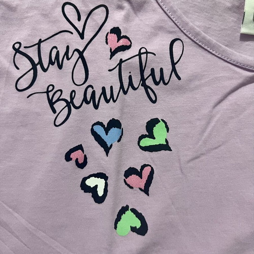 Trax summer set for girls with heart print top and animal print shorts
