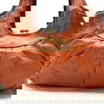 Coach оранжева кожена чанта за рамо употребявана