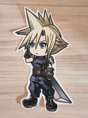Final Fantasy Cloud handmade sticker made to order