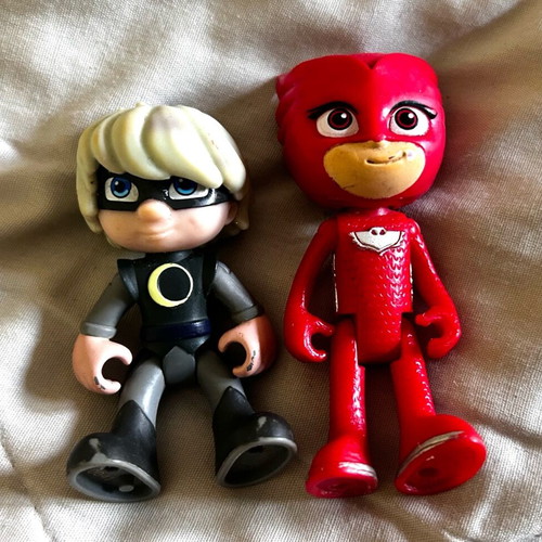 PJ Masks Owlette and Luna Girl figures used