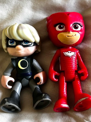 PJ Masks Owlette and Luna Girl figures used