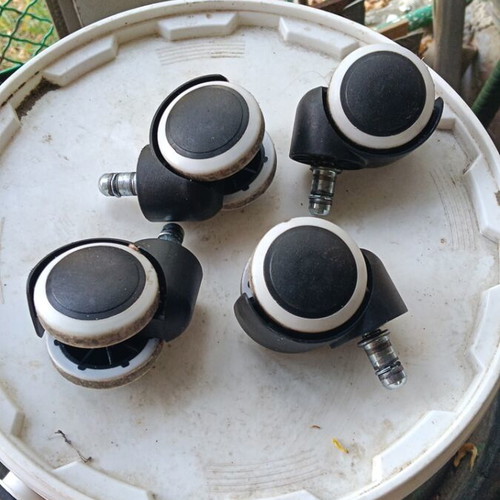 Pressed chair caster wheels, set of 4