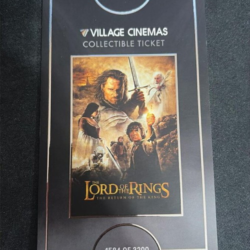 Lord of the Rings The Return of the King collectible ticket IMAX Village Epic Movie Nights like new