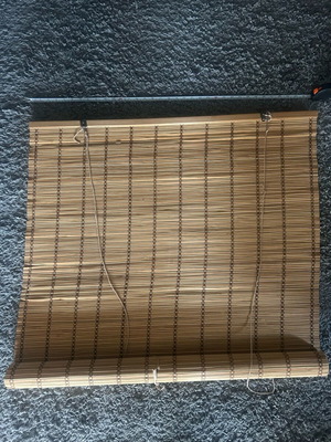 Wooden roller blind used, 90cm width