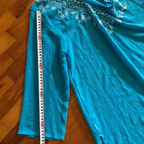 Kaftan blouse large turquoise like new