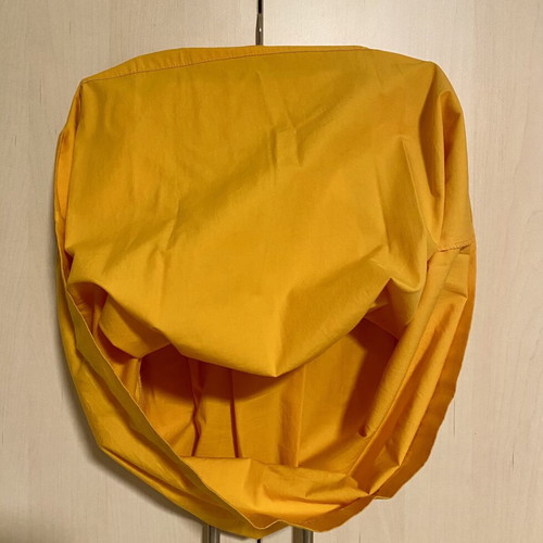 Zara cotton skirt new, yellow and orange, elastic waist, pockets