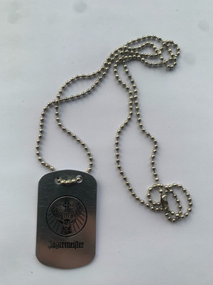 Jägermeister military dog tag pendant like new