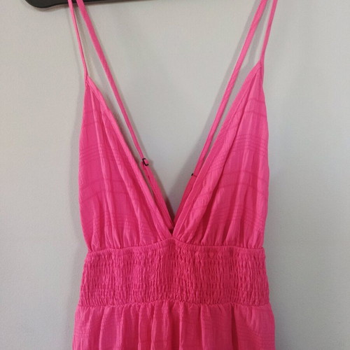 Maxi summer dress like new, fuchsia