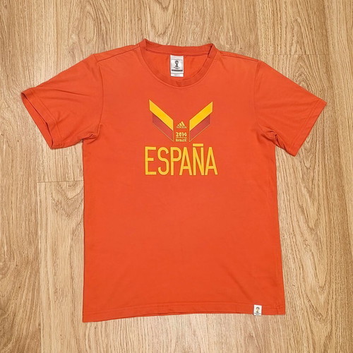 Adidas Spain 2014 FIFA World Cup Brazil Soccer T-Shirt used