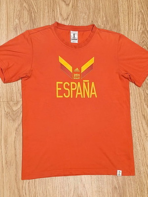 Adidas Spain 2014 FIFA World Cup Brazil Soccer T-Shirt used