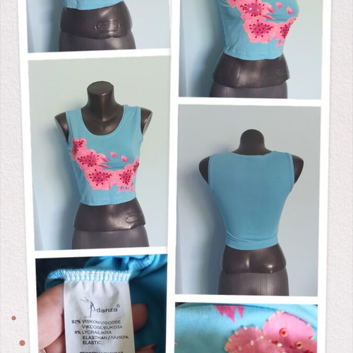 Danza Lycra Women's Top like new, unisize with sequins