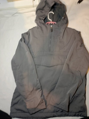 Napapijri gray jacket L like new with adjustable hood