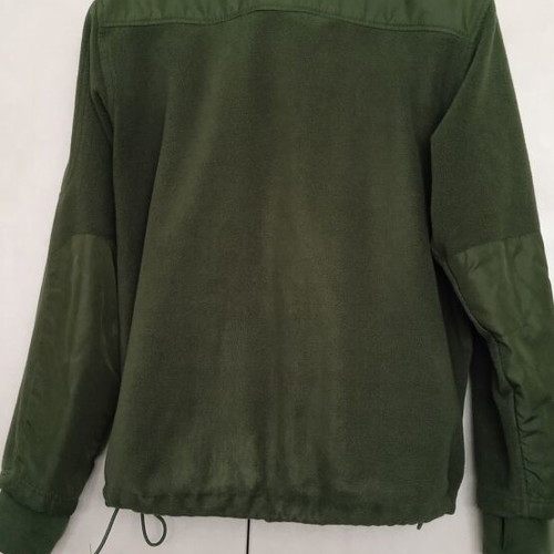Fleece military jacket used, olive color