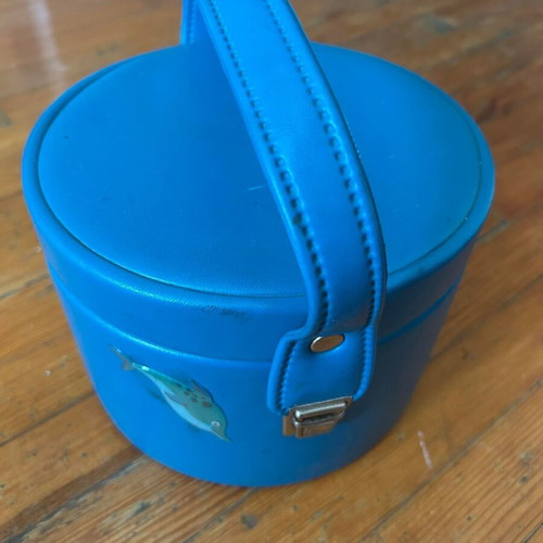 Leatherstudio blue toiletry bag used