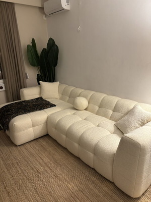 Corner sofa like new beige-white 2.80x1.60 from Ravena