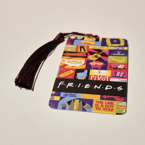 Friends bookmark with tassel, cardboard, new