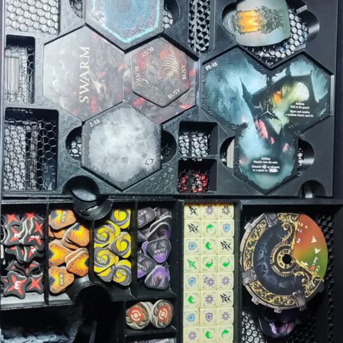 Grimcoven 3D printed insert for board game standees edition