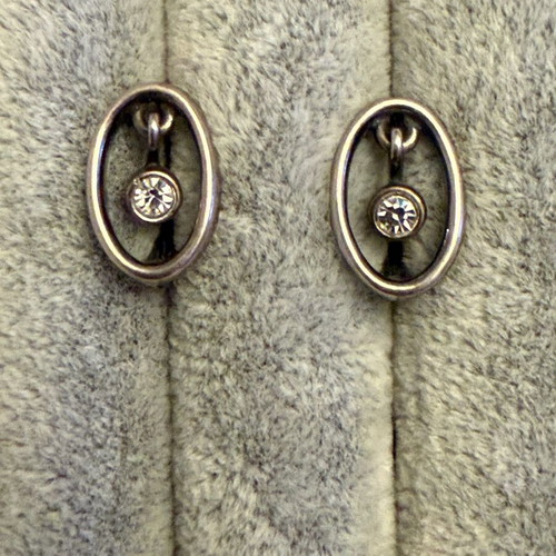 Etalon Jenavi silver earrings new, with Swarovski crystals