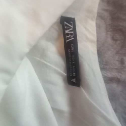 Zara women's summer white dress like new, size L
