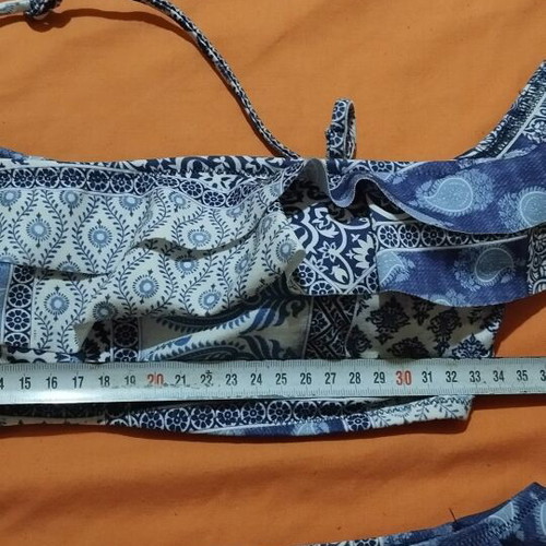Bikini set with ruffles and loose sleeves, boho style