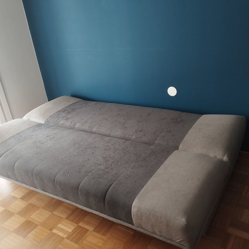 Sofa bed with storage and bookshelf like new