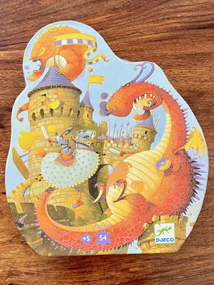 Djeco Vaillant & le dragon puzzle like new, 54 pieces