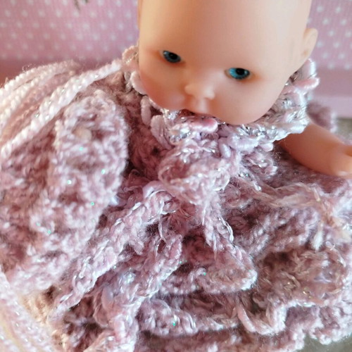Doll with Handmade Dress and Hat New