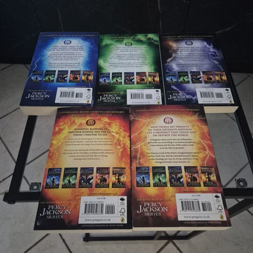 Percy Jackson Complete Series 1-5 by Rick Riordan, like new