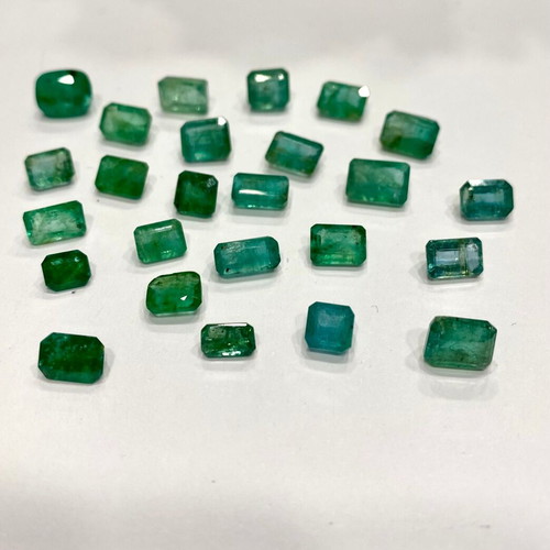 Natural emerald cut stones 24 carats new, non heat treated