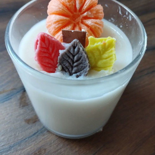 Scented candle Greek autumn handmade, soy, pumpkin pie scent