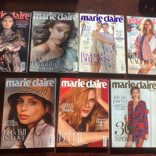 Marie Claire magazine collection 7 issues 2018 like new
