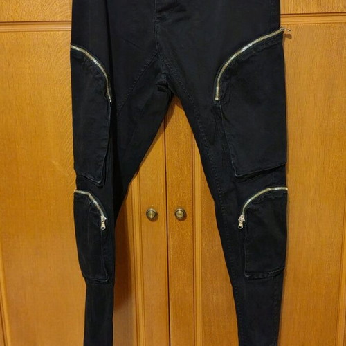 La Haine black pants large slim fit elastic like new