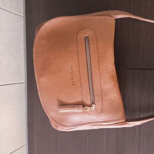 Longchamp leather shoulder bag brown like new