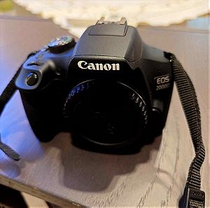 Canon DSLR Φωτογραφική Μηχανή EOS 2000D Crop Frame Kit (EF-S 18-55mm F3.5-5.6 DC III) Black