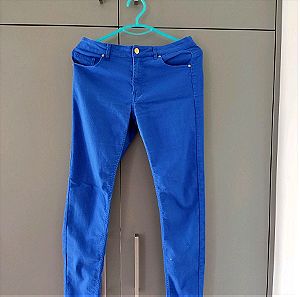 Υφασμάτινο μπλε παντελόνι HM no40