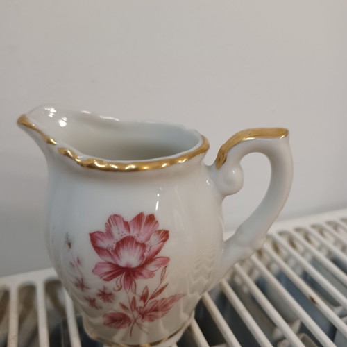 Sugar bowl and creamer used set