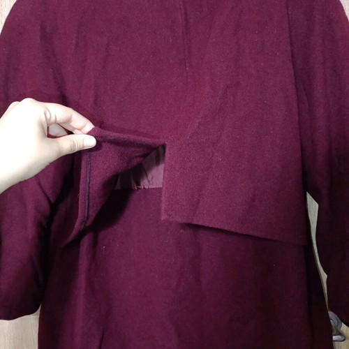 Bordeaux wool cashmere coat like new