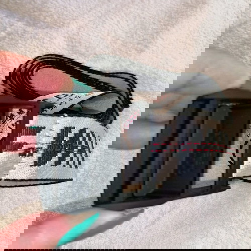 Off White belt γκρι μεταχειρισμένη