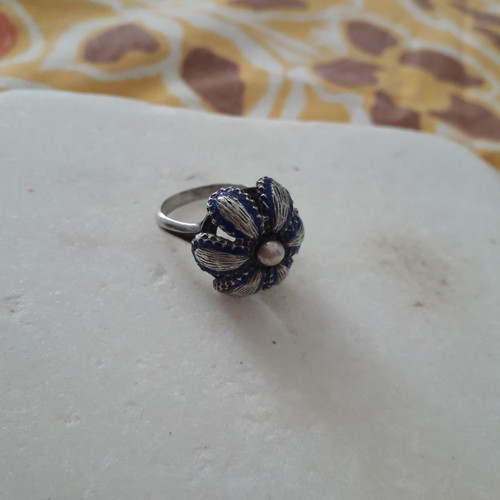 Silver ring vintage used with hallmark