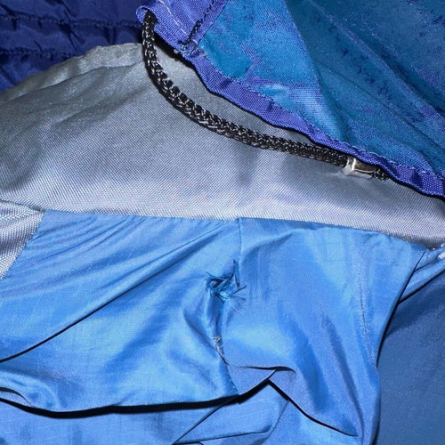 Converse All Star Puffer Jacket used, blue and grey, men's L/XL