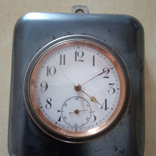 Winding table clock used, Swiss, 1940s-1950s
