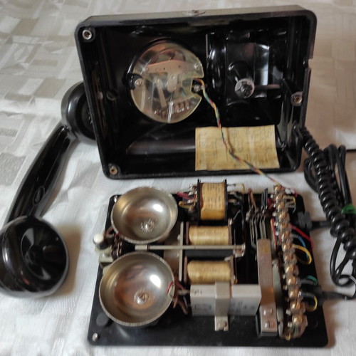 Ericsson PTT telephone used, black bakelite rotary dial
