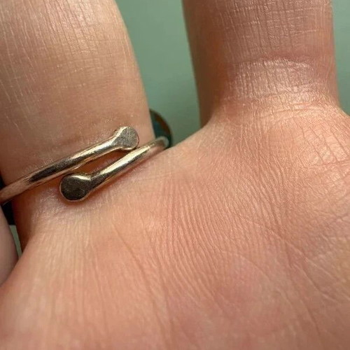 Vintage silver 925 ring used, turquoise flower design
