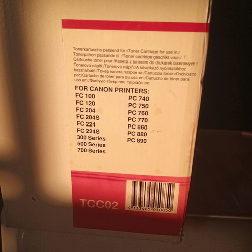 Black toner compatible with Canon E-30, 3000 pages