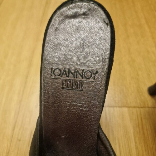 Women's suede mule used, size 38, black Ioannou exclusive