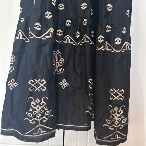 Ancient Greek style dress like new, size M, black with gold embroidery